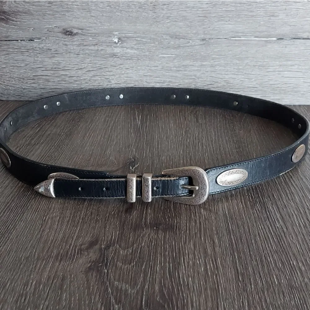 Women's Western Style Concho Leather Belt 49.5